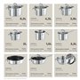tectake® Set de casseroles & Poele Inox 15 pcs, revêtement anti-adhésif, Lot de casseroles, poêles & couvercle casserole, ustens