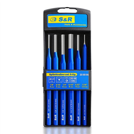 S&R Chasse Goupilles Montre Jeu 6 pièces Chasse-clous en CR-V 1