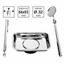 S&R Plateau et balais magnétique 64x93mm + Stylo magnétique télescopique jusqu'à 625 mm + miroir flexible Ø 32 mm extensible jus