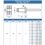8 x 35 mm (lot de 30) - Avec tête plate - Rivets pop DIN 7337 - ISO 15983 - Rivet - Acier inoxy
