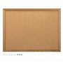 Navaris Tableau d'affichage liège magnétique - Tableau mémo mural 60 x 45 cm avec cadre en bois - Déco bureau avec punaises aima