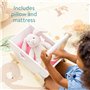Navaris Poussette pour poupées - Trotteur avec 4 Roues 39 x 25 x 42 cm pour Enfants de Plus de 18 Mois - Rangement en Bois pour