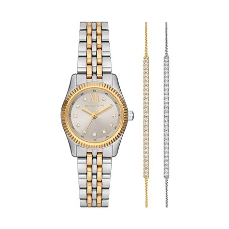 Michael Kors Femmes Analogique Quartz Montre avec Bracelet en Acier Inoxydable MK4815SET