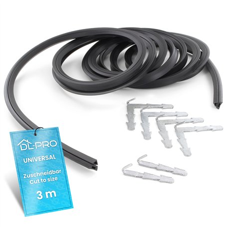 DL-pro Joint pour porte de four avec crochets de fixation Joint d'étanchéité Joint de four en caoutchouc de 3m pouvant être déco