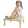 Navaris Table d activité Bebe en Bois - Table d'apprentissage ludique et Complet pour Enfant avec Grand Espace de Jeu éducatif -
