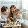 Navaris Table d activité Bebe en Bois - Table d'apprentissage ludique et Complet pour Enfant avec Grand Espace de Jeu éducatif -