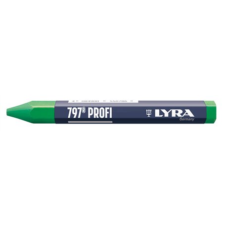 L4870067 LYRA 797® Boîte de 12 craies vertes professionnelles à base d'huile pour marqueurs résistants aux intempéries