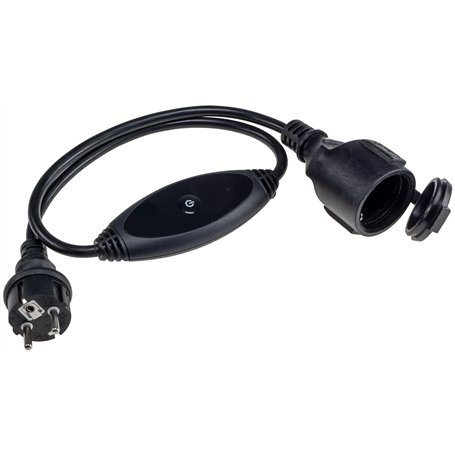 ChiliTec Pilota Casa Interrupteur sans fil IP44 pour prise intermédiaire extérieure 230 V Prise de courant avec contact de prote