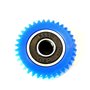 Enerpower Roue dentée de rechange en plastique bleu ou blanc pour moteur Tongsheng TSDZ2 36 V et 48 V