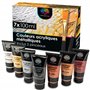 OfficeTree Peintures acryliques métalliques -7x 100 ml - Set de peintures acryliques métalliques à base d'eau - Acrylique métall