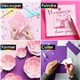 OfficeTree 60x Feuille Rose A4 300g - 6 Couleurs - Feuille de Couleur Cartonné A4 - Papier Rose pour Bricolage Scrapbooking & Im