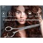 Ciseaux de coiffeur avec microdenture unilatérale en acier inoxydable Ciseaux pour le soin des cheveux 17,78 cm