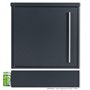 MOCAVI Box 101 Boîte aux lettres murale design, gris-anthracite (ral 7016), 10 litres, serrure sur la droite, grande
