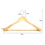 logei® 5 pièces. Cintres en bois avec barre pantalon antidérapante Qualité naturelle (5 pièces cintre avec larges bords pour les