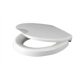 Grünblatt Abattant de WC hygiénique Health Care - Avec rehausseur de siège de 5 cm et système d'abaissement automatique - Fixati