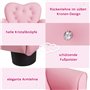 HOMCOM Canapé pour Enfants Fauteuil pour Enfants Princesse Minisofa pour Chambre d'enfant Canapé en Forme de cœur Rose L59 x l41