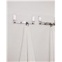 VonBueren Lot de 2 Porte-manteaux pour porte rembourrés Acier inoxydable | avec 4 crochets par unité | 25 cm | barre de patères 