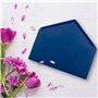 Lot de 50 enveloppes à lettre - Bleu foncé/bleu nuit - DIN long - 110 x 220 mm (11 x 22 cm) - Fermeture humide sans fenêtre - Id