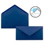 Lot de 100 enveloppes à lettre bleu foncé/bleu nuit - DIN long - 110 x 220 mm (11 x 22 cm) - Fermeture humide sans fenêtre - Idé
