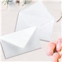 Lot de 50 enveloppes blanches au format spécial 125 x 195 mm - Plus grandes que B6 - Fermeture par humidification - Sans fenêtre