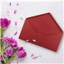 Lot de 25 enveloppes à lettre - Rouge foncé - DIN long - 110 x 220 mm (11 x 22 cm) - Fermeture humide sans fenêtre - Idéal pour 