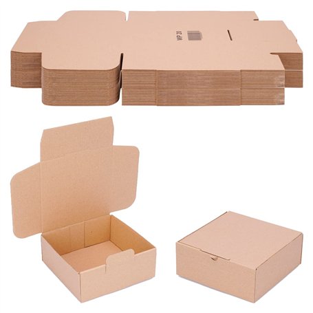 Lot de 50 Boites de Carton d'expédition – 150 x 150 x 60 mm – Petits Cartons pour l'expédition – Taille et Quantité au Choix