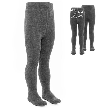 LaLoona Lot de 2 Paires de Collant Bebe Fille et Garçon - Collants Extensibles avec Large Elastique Plat