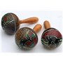 Neuf Maraca Claquettes Hochet Coco Instrument de musique Maraka mus102