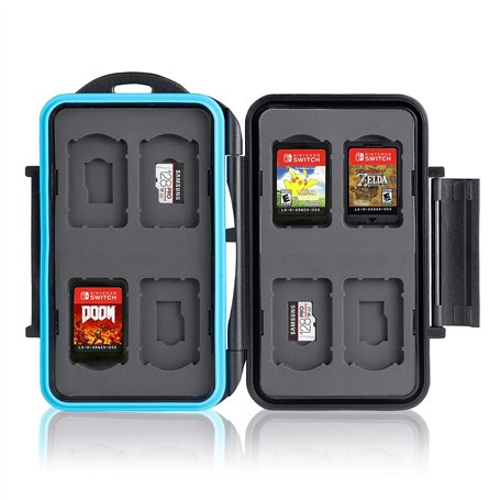 Ares Foto® Boîte de Protection pour Carte mémoire pour 8 Jeux Nintendo Switch • Étui pour Carte mémoire • Sac de Voyage • Étui d
