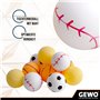 GEWO Sports-Mix Lot de 40 balles de Tennis de Table en Plastique au Design Sportif – 12 balles colorées de Haute qualité – Diffé