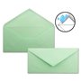 Lot de 50 enveloppes à lettres vert menthe - DIN long - 110 x 220 mm (11 x 22 cm) - Fermeture humide sans fenêtre - Idéal pour l