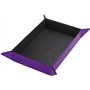 Asmodee - Gamegenic : Piste à dés magnétique Rectangulaire réversible Noir/Violet - Magnetic Dice Tray Rectangular Black/Purple 