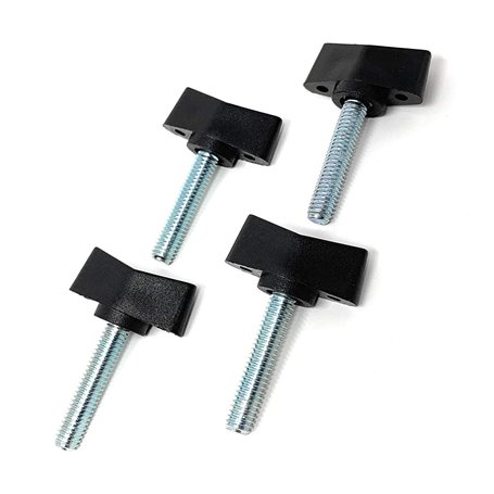 Design61 4 vis à ailettes en plastique avec boulons filetés en acier M5 x 29 mm