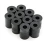 Design61 Lot de 10 entretoises rondes, L 15 mm x Ø 15/6 mm M6, ronds, polyéthylène haute densité