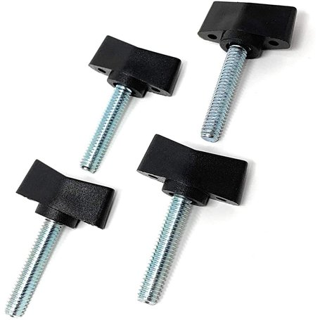 Design61 4 vis à ailettes en plastique avec boulons filetés en acier M5 x 19 mm.