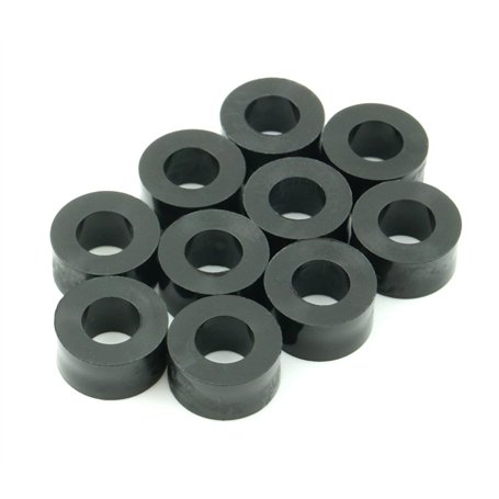Design61 Lot de 10 entretoises rondes en polyéthylène haute densité 9 mm x Ø 15/6 mm M6