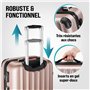 MONZANA® Set de 4 Valises Rose Doré avec Vanity-Case M/L/XL pèse-Bagages Cadenas Inclus Bagage Trolley à roulettes Voyage