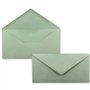 Lot de 25 enveloppes à lettre - Eucalyptus (vert) - DIN long - 110 x 220 mm (11 x 22 cm) - Fermeture humide sans fenêtre - Idéal
