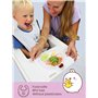 6vibes Molang assiette silicone bébé antidérapant, assiette enfant sans BPA, Passe au lave-vaisselle et au micro-ondes assiette 