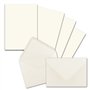 Lot de 25 feuilles de papier à lettre DIN A5 avec enveloppes C6 - Blanc naturel - Fermeture adhésive (blanc) - Papier à lettre m