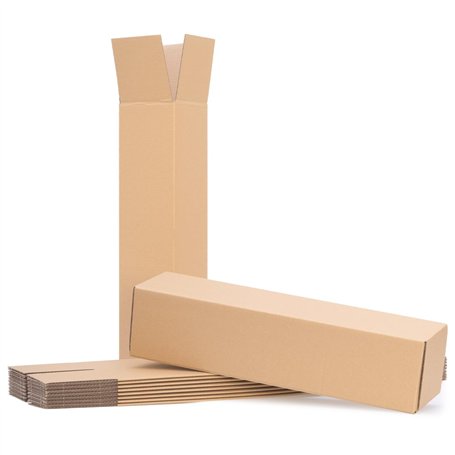 verpacking 20 tubes carton carrés 45 x 11 x 11 cm