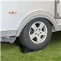 MultiBros Lot de 2 cales de roue avec support | Cales de roue en plastique robuste pour voitures, remorques, caravanes et campin