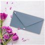 Lot de 50 enveloppes à lettre - Bleu gris (bleu) - DIN long - 110 x 220 mm (11 x 22 cm) - Fermeture humide sans fenêtre - Idéal 