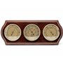 Fischer thermomètre baromètre acajou hygromètre,