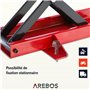 Arebos Cric de Moto 500 kg Pont Élévateur pour Motos Plate-Forme Élévatrice Bloc de Montage | Régable de 95-375 mm | Rouge - Noi