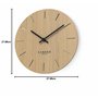 Cander Berlin MNU 2730 E Horloge murale en bois 28 cm silencieuse moderne placage chêne vintage sans bruit de tic-tac pour salon