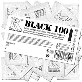 Kondomotheke Black Lot de 100 préservatifs noirs de haute qualité