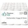 Hygiène VOS 32 rouleaux de cuisine absorbants 3 plis originaux dans un énorme paquet de 8 x 4 rouleaux (32 x 50 feuilles)