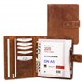 ALMADIH agenda personnel A5 en cuir avec mécanisme + calendrier 2025 marron deluxe – Portefolio Porte documents Agenda personnel