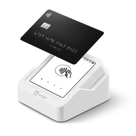 SumUp SumUp Solo Lecteur de Cartes de crédit avec Station de Chargement Interface Tactile complète avec Carte SIM Gratuite avec